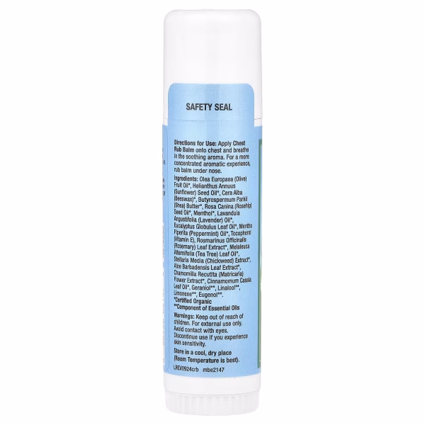 Sierra Bees, Chest Rub Balm Stick, Eucalyptus & Peppermint, 0.6 oz (17 g) - Image 3