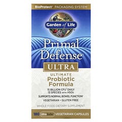 Garden of Life, Primal Defense®, Ultra, Ultimate Probiotic Formula, 180 UltraZorbe Vegetarian Capsules